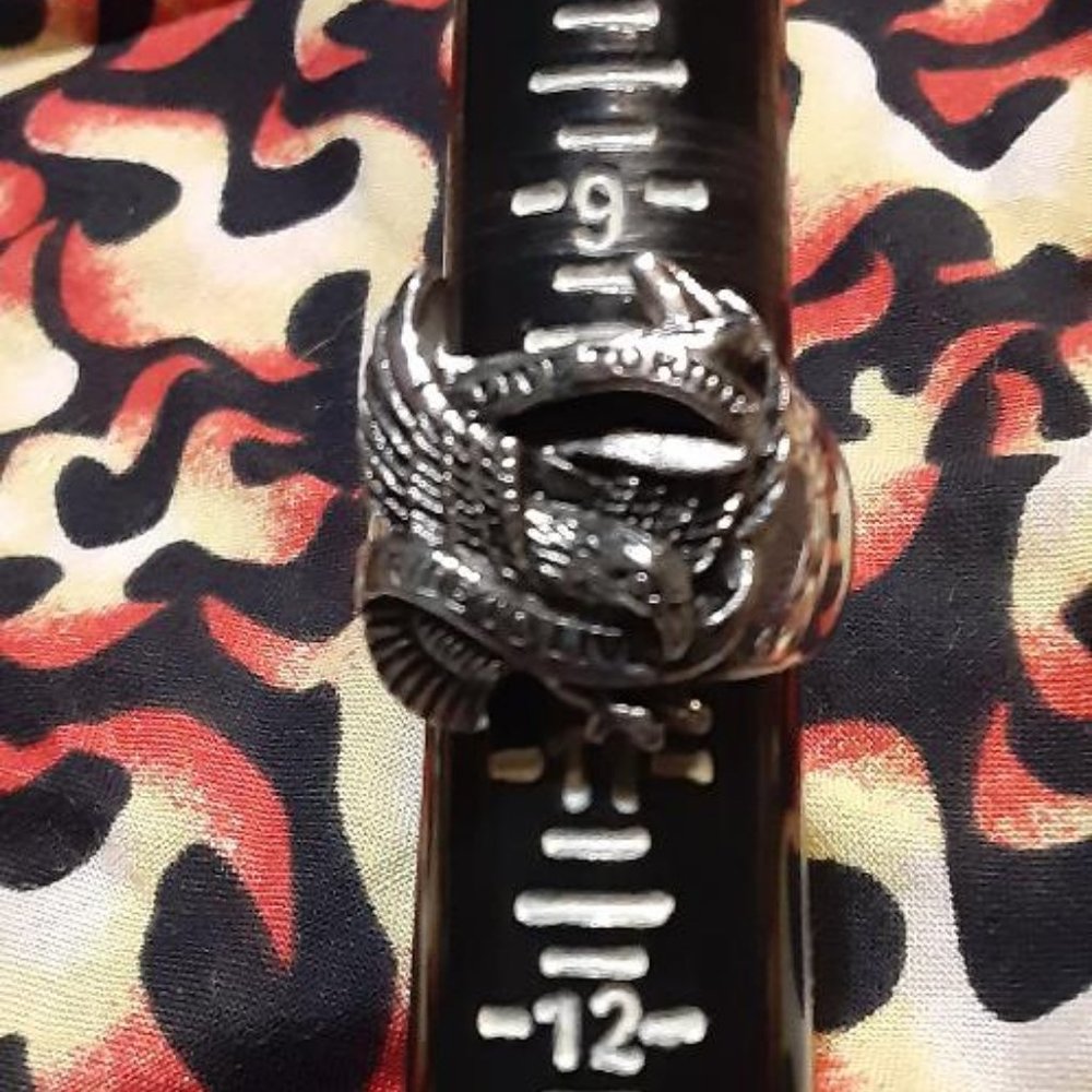 Eagle Biker Ring Live to Ride Ride to Live